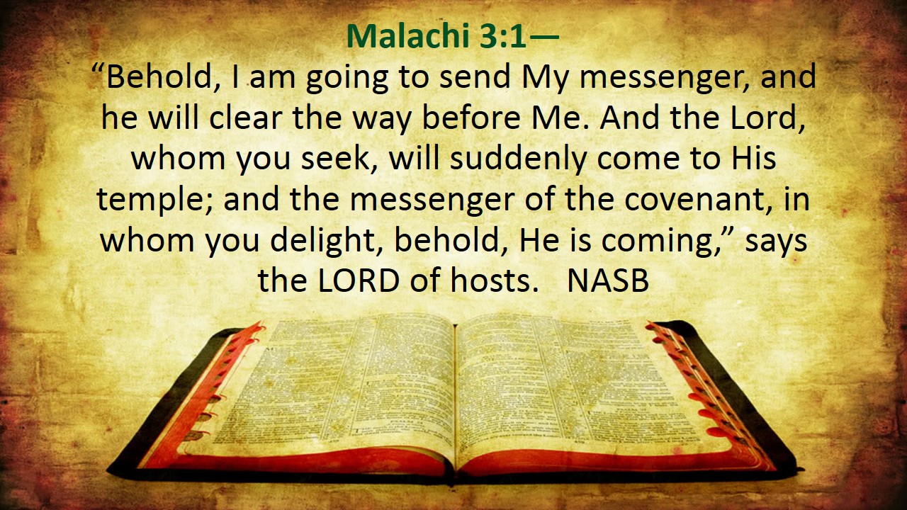 Verse of the Day - Malachi 3:1 KJV - Highland Park Baptist Church