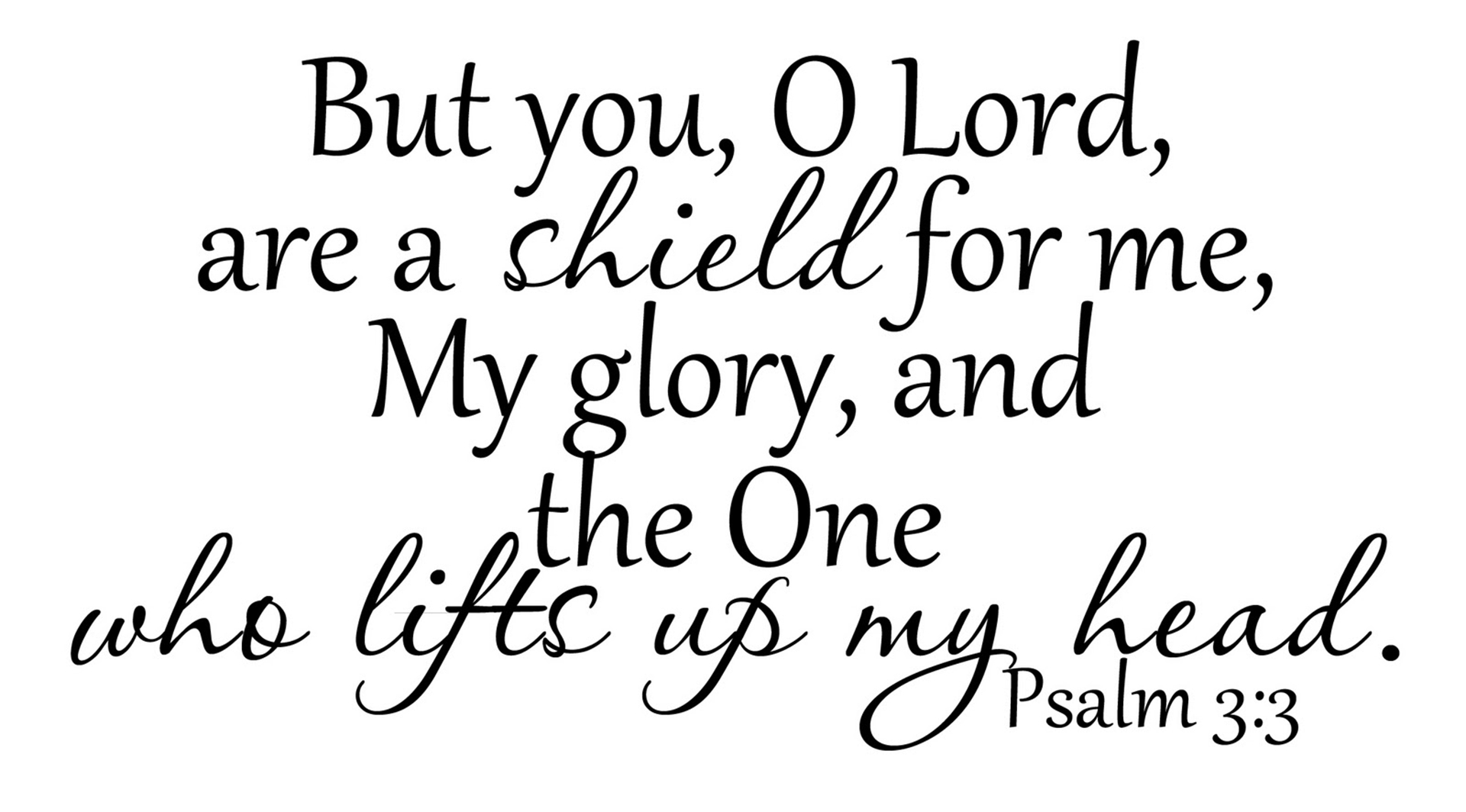 ³ But thou, O Lord, art a shield for me; my glory, and the lifter up of mine head.