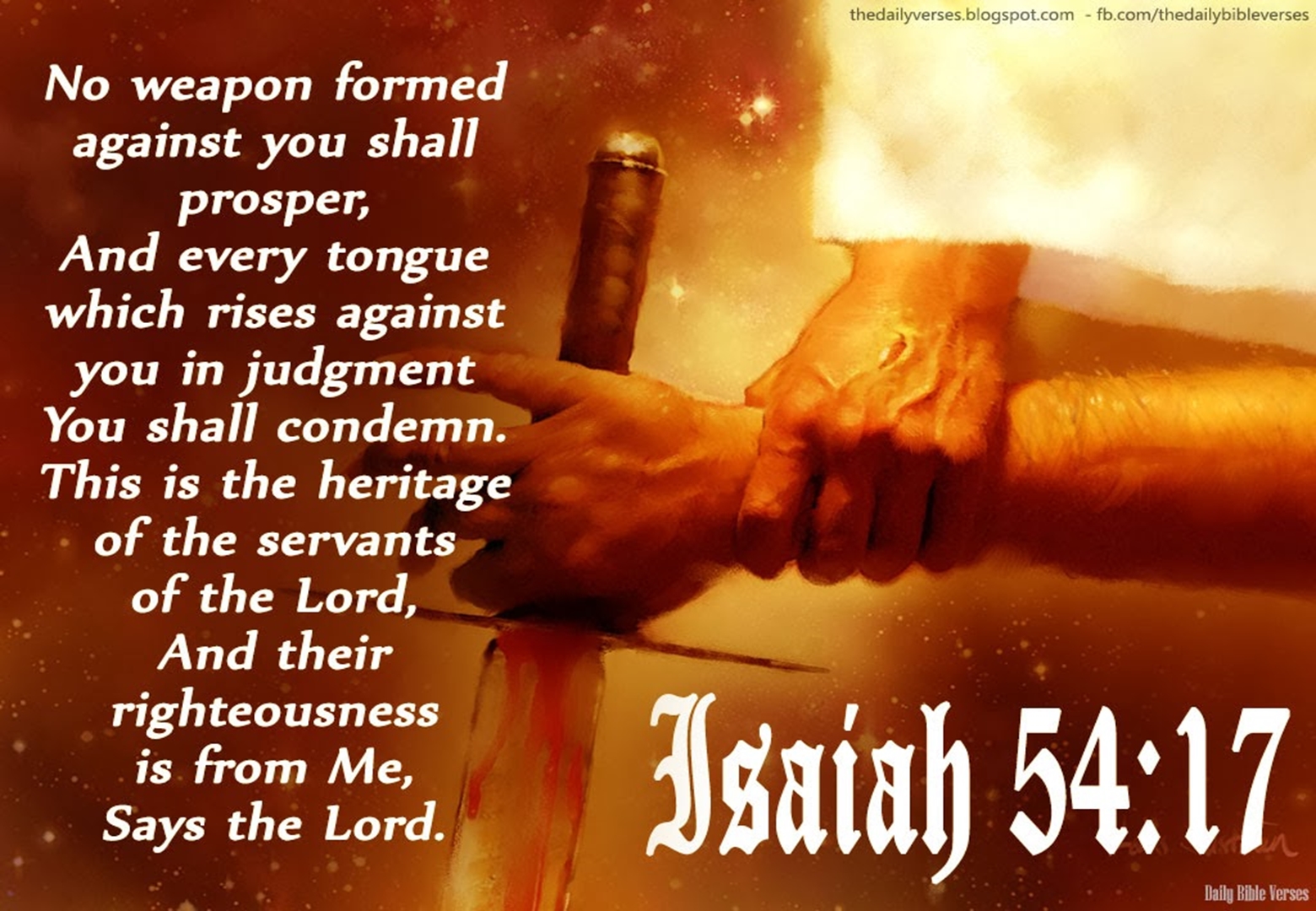 No weapon that is formed against thee shall prosper; and every tongue tha.....