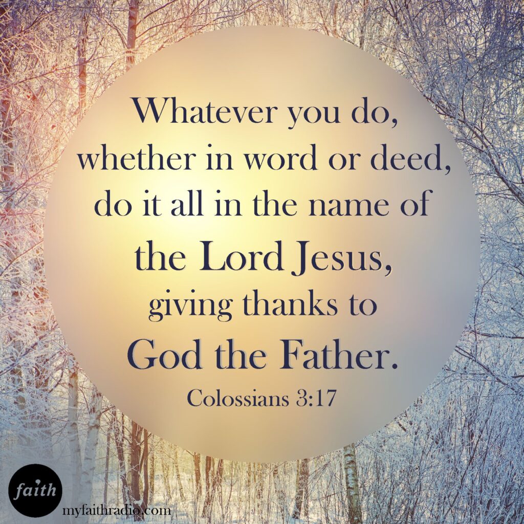 Verse of the Day Colossians 317 KJV Highland Park Baptist Church